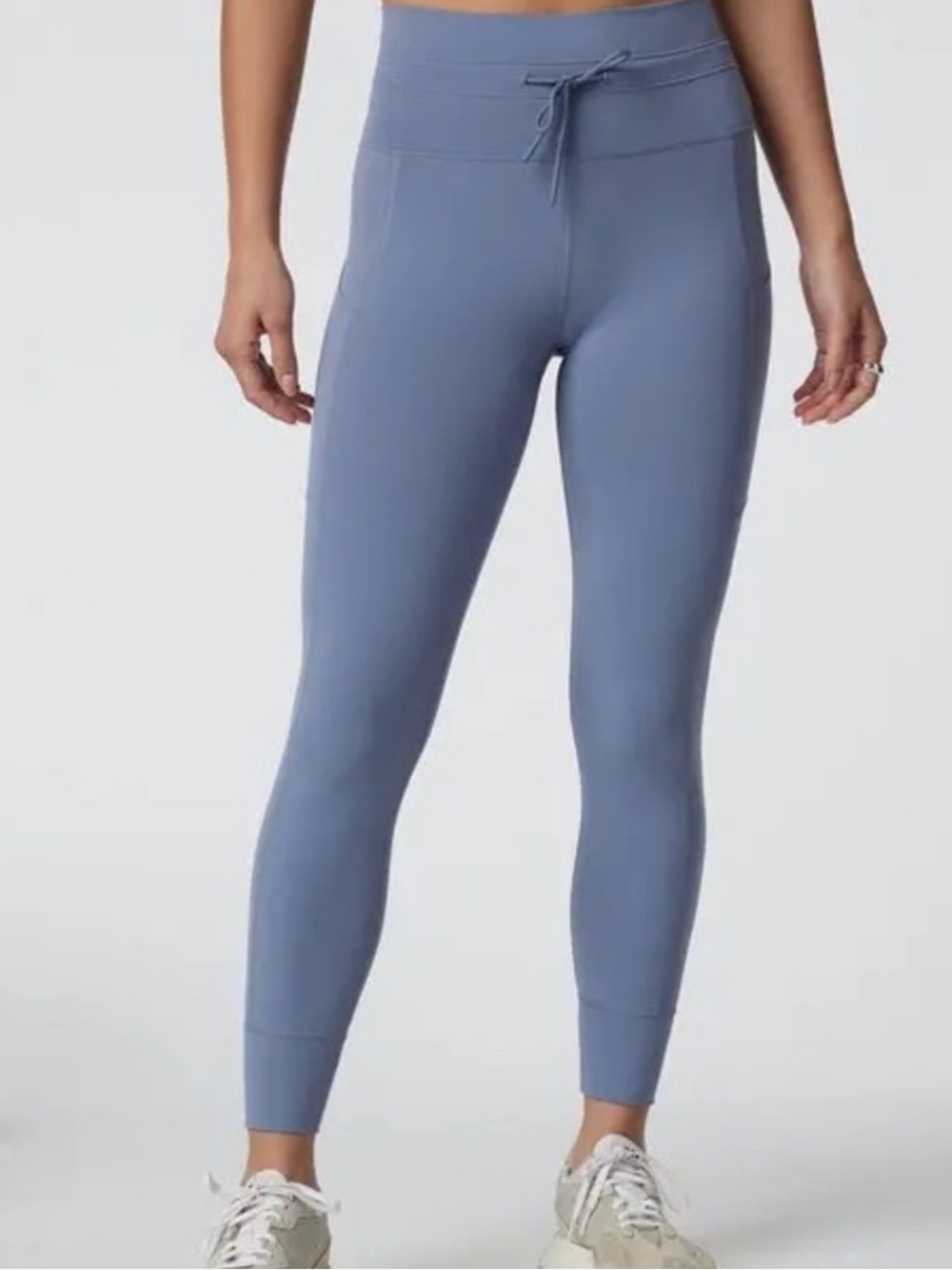 Vuori Slate Blue High-Waist Drawstring Leggings women’s medium